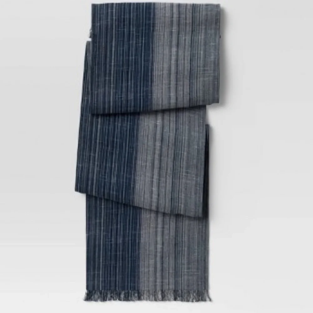 Threshold blue line striped  Cotton Table Runner 108